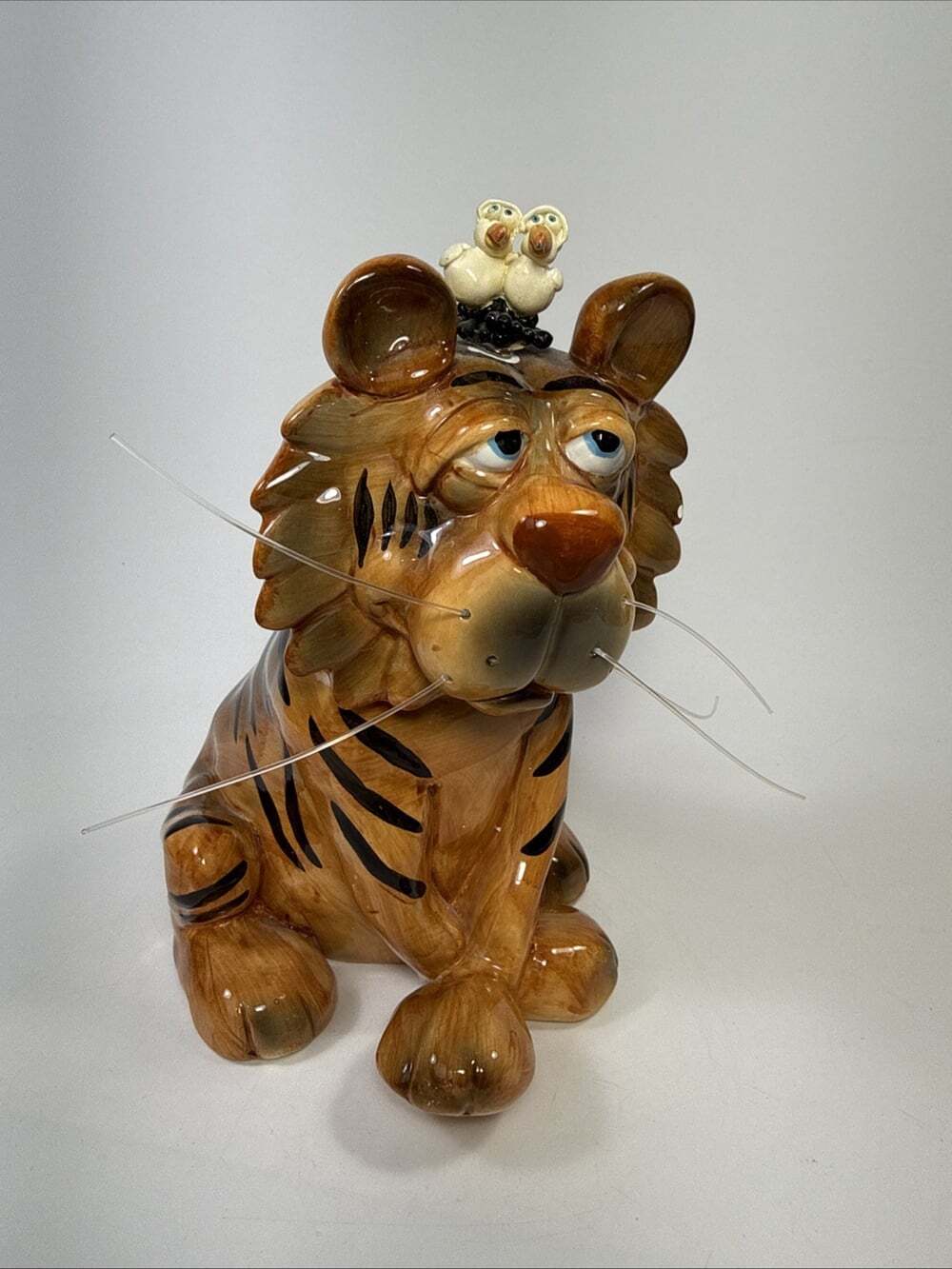 Kookie Kritters Doug Harris Goofy Tired Tiger Birds Coin Bank Russ 80s VTG L3
